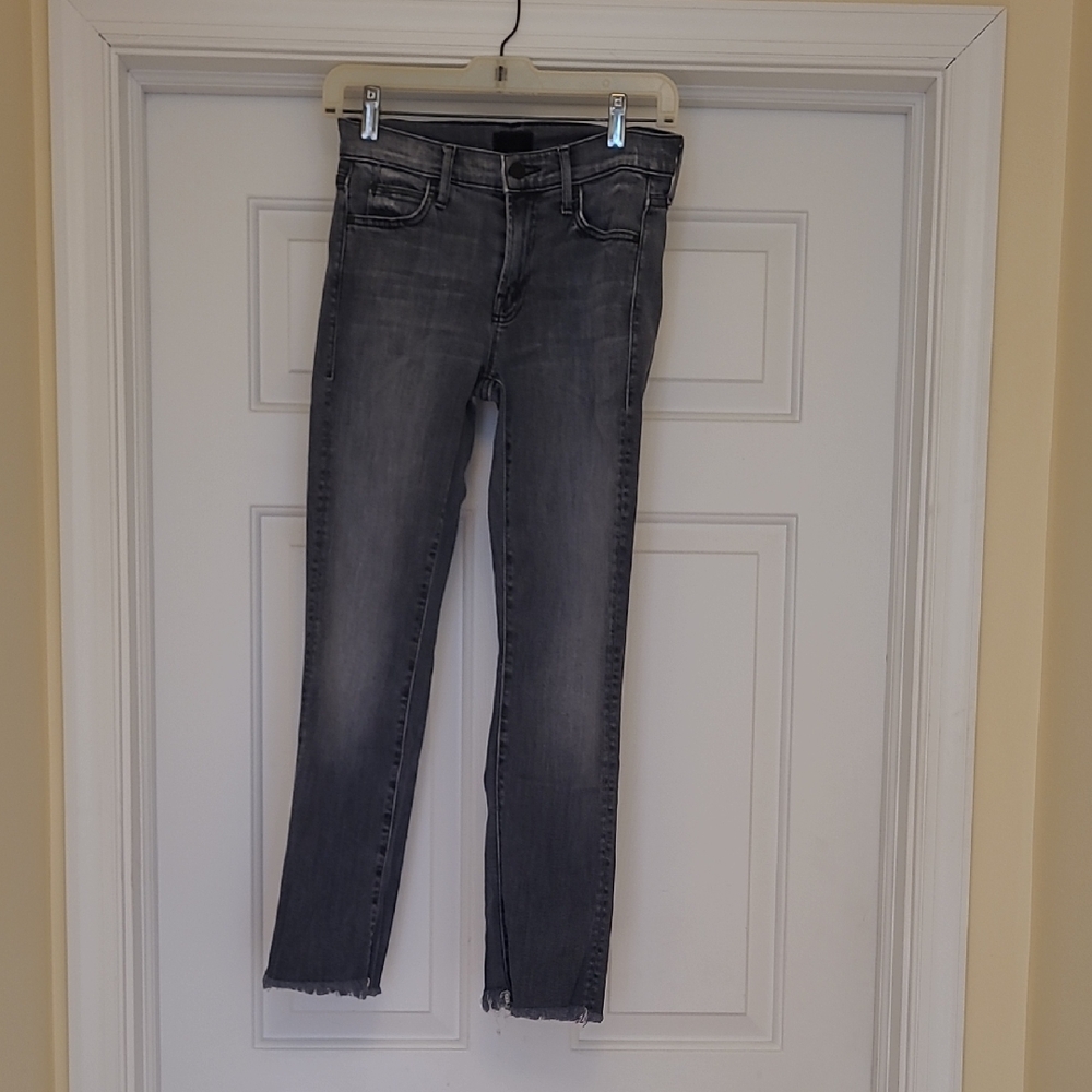 Mother Jeans Gray 25 The Rascal Ankle Fray